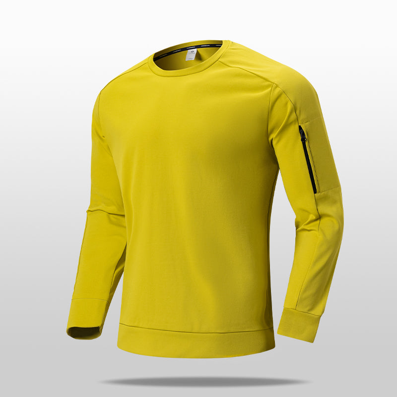 CoreFlow Quick-Dry Crew Neck Shirt – Yellow