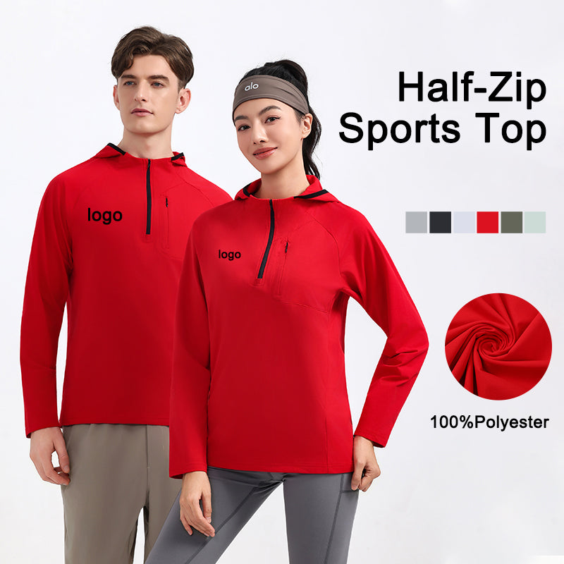 TerraMotion ActiveFit Half-Zip Shirt – Olive Green