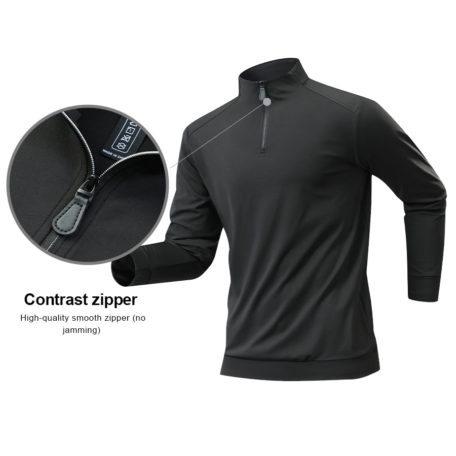 FlexWarm Comfort Fit Half-Zip Jacket – Black