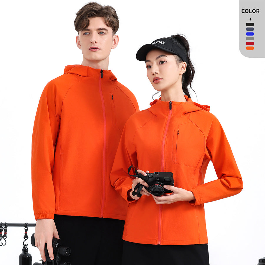 AeroPeak Windproof Hooded Jacket – Red