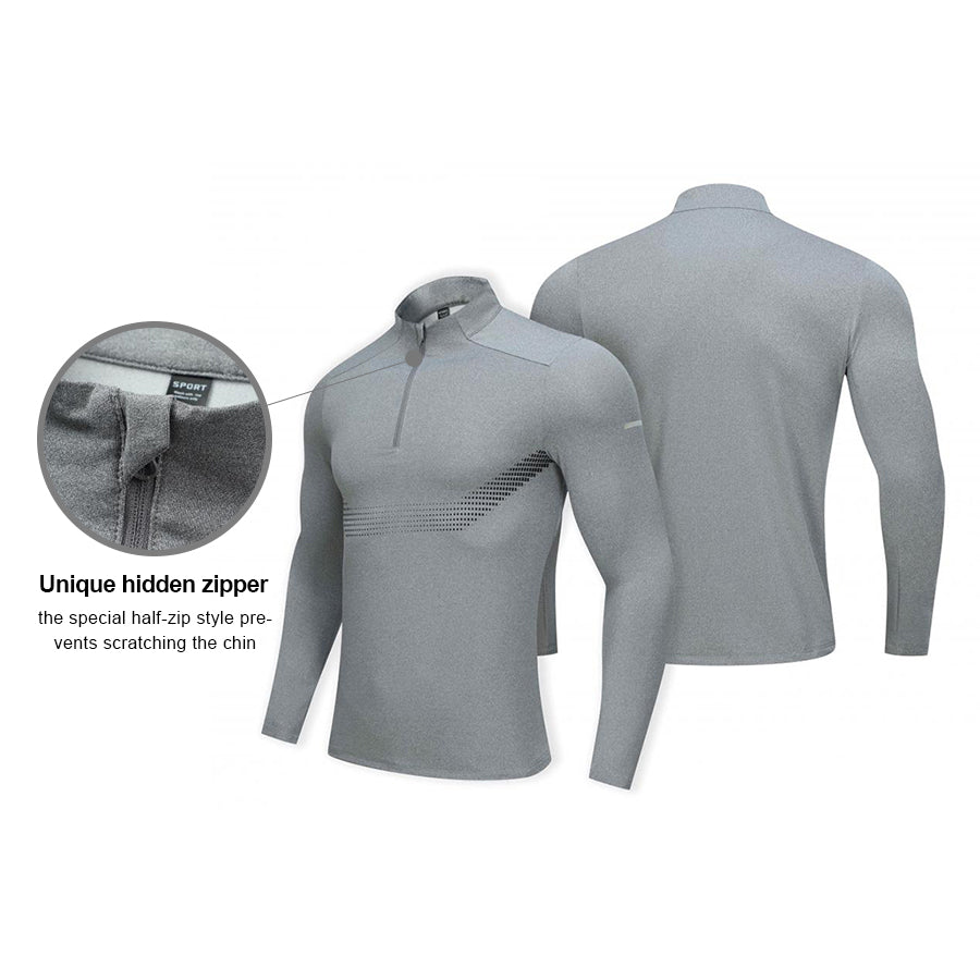 CoreAxis Athletic Stand Collar Tee – Gray