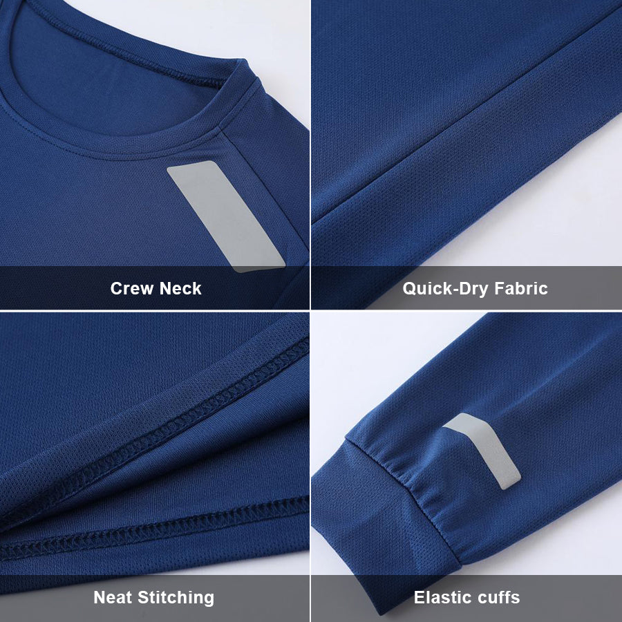 FlexDry Breathable Fitness Long Sleeve – Navy
