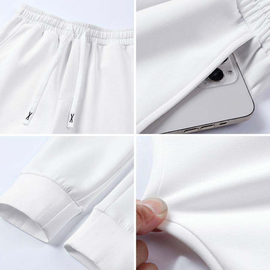 CoreMotion Comfortable Cuffed Trousers – White