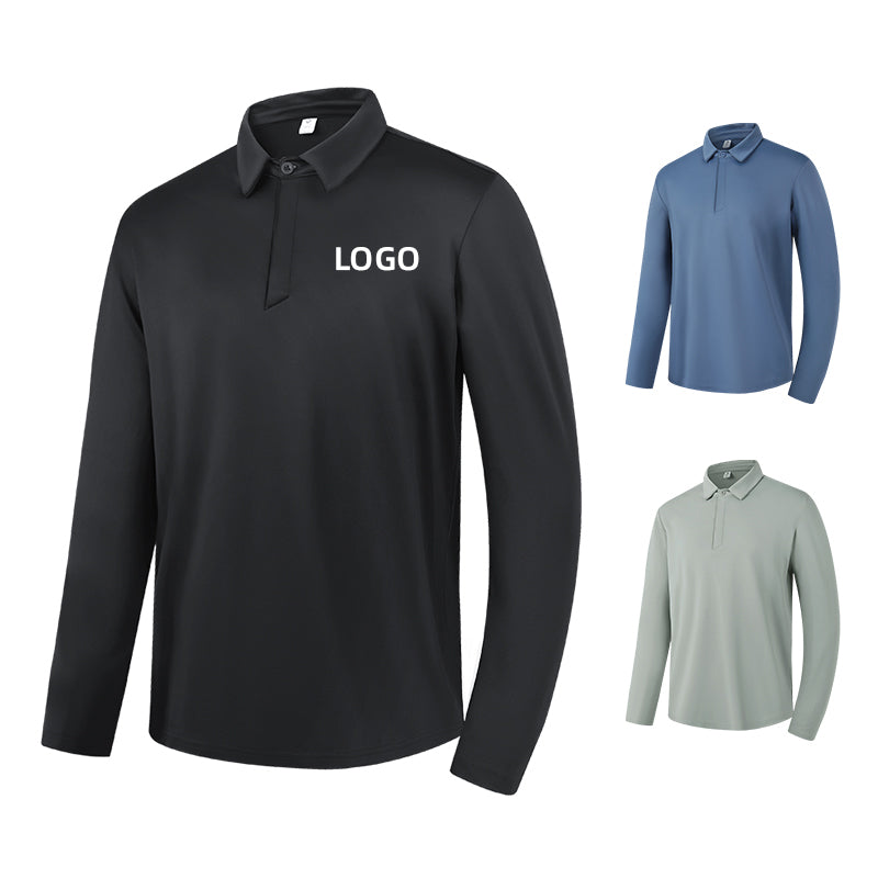 ThermoFlex Fleece-Lined Polo Long Sleeve – Black
