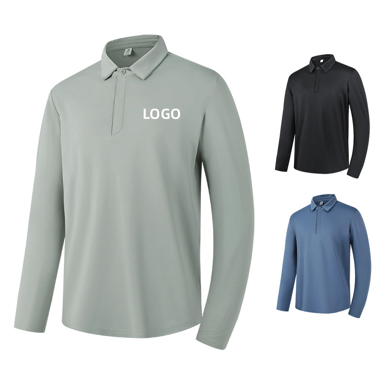 ThermoFlex Fleece-Lined Polo Long Sleeve – Black