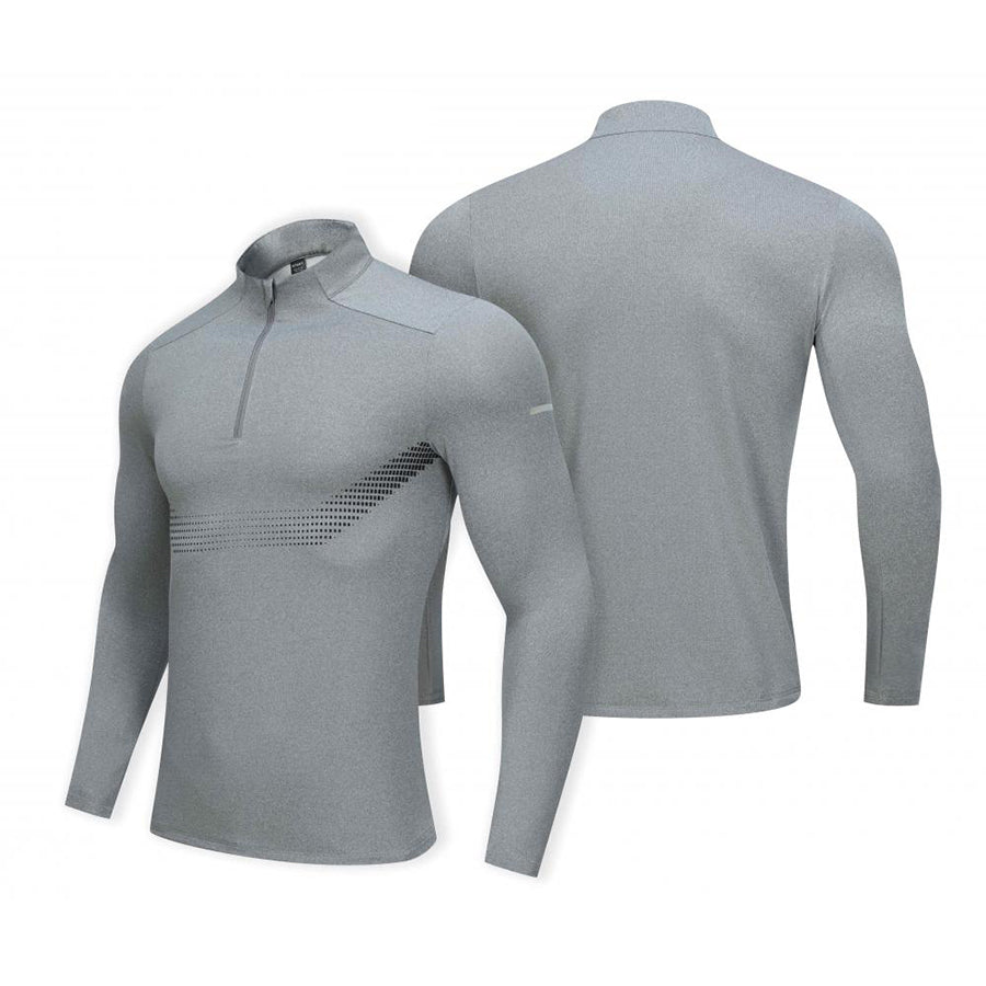CoreAxis Athletic Stand Collar Tee – Gray