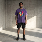Silicone Print Graphic Tee for Urban Wear