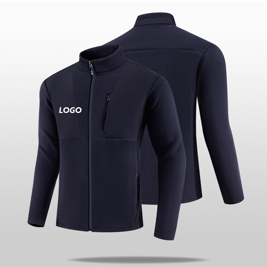 StrideLine Quick-Dry Stand-Collar Sweatshirt – Deep Blue