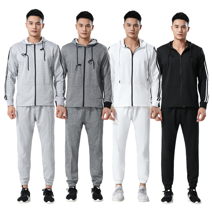 Athletic Tracksuit Set Stretch Sweatshirt Joggers Gym Fit