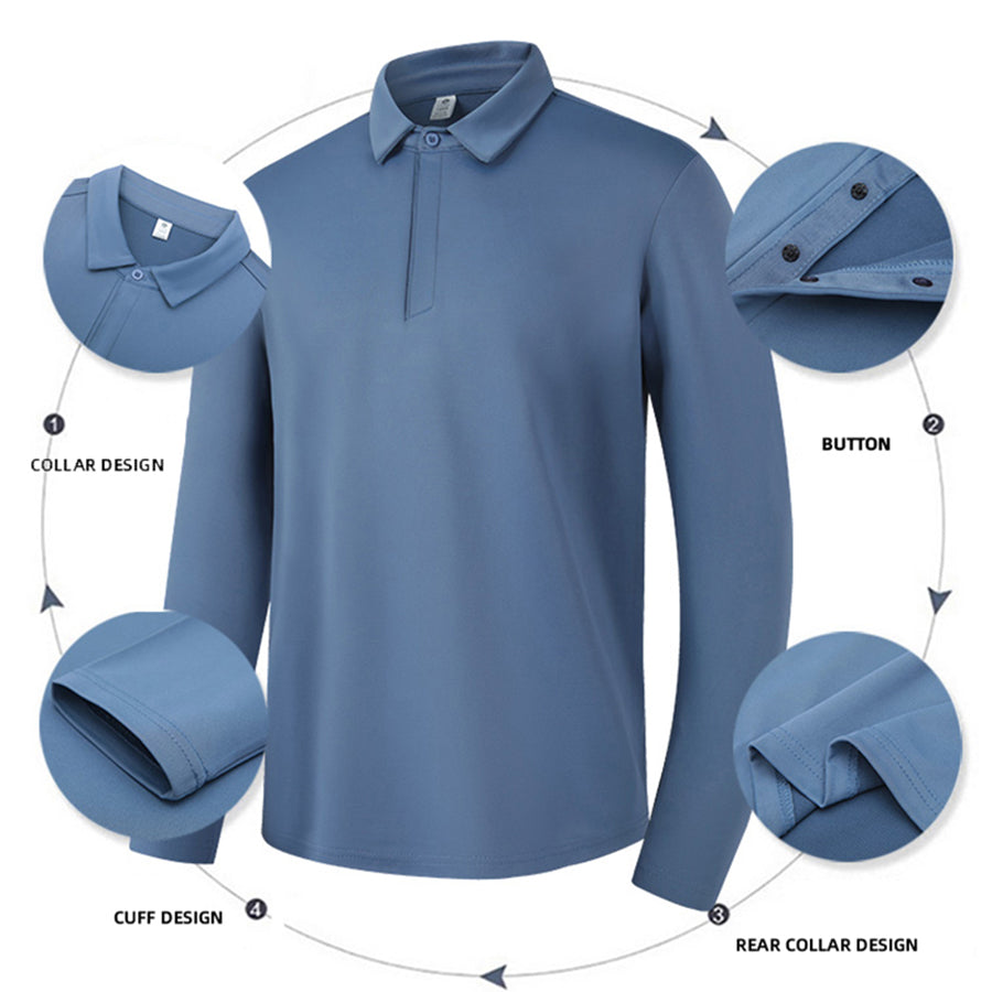 ThermoFlex Fleece-Lined Polo Long Sleeve