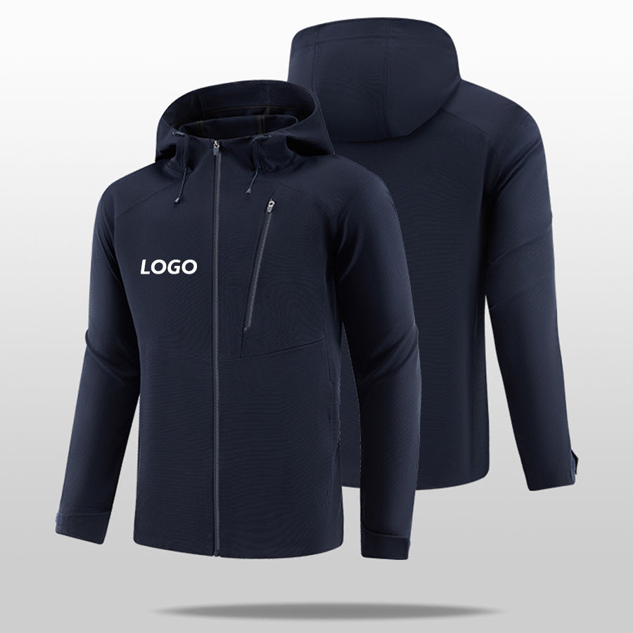 Hooded Run Jacket Active Pullover Stretch Fitness Gear