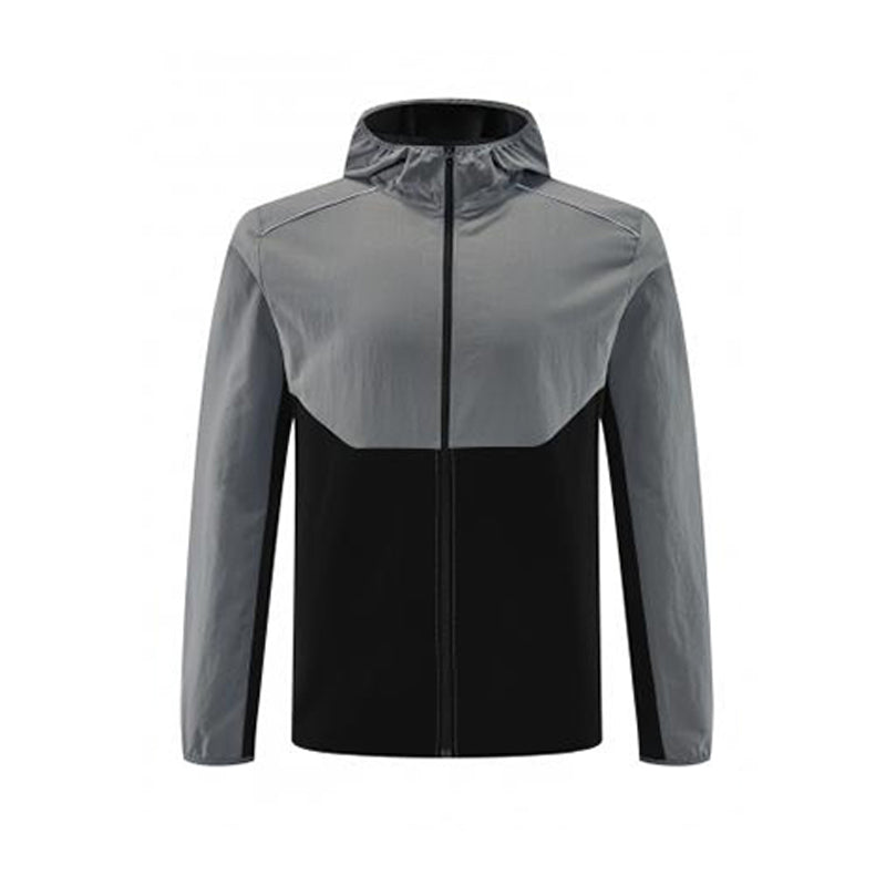 TrailShield Windproof Running Jacket – Light gray