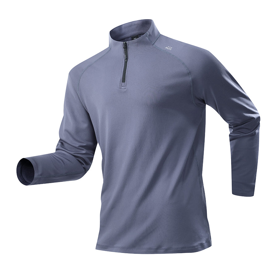CoreEase Breathable Training Half Zip – Grayish Blue