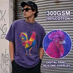 Silicone Print Graphic Tee for Urban Wear