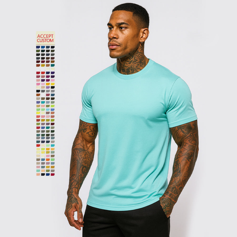 StripeFlow Lightweight Crew Tee