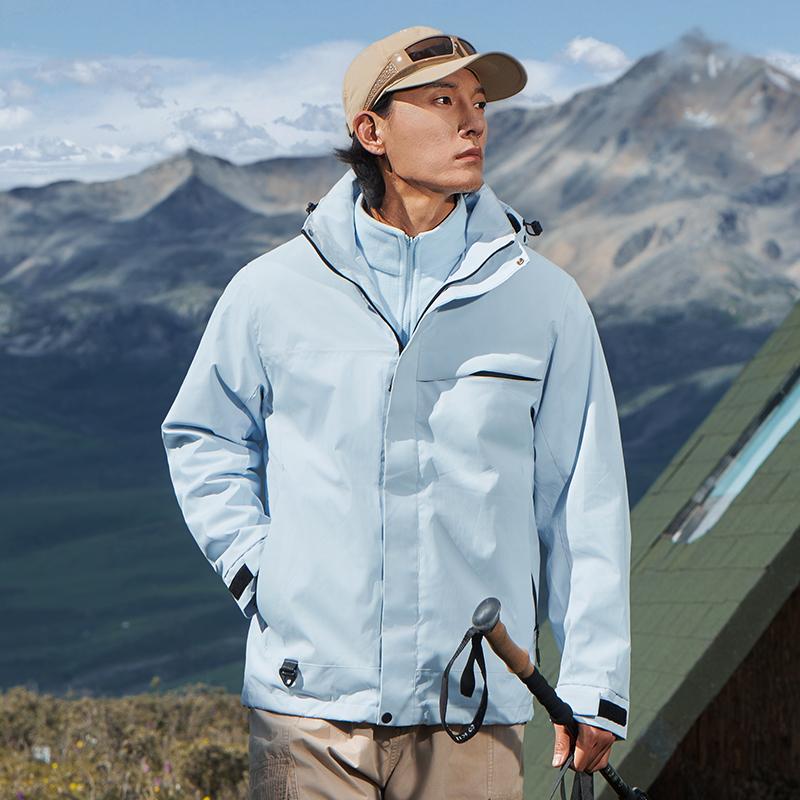 RidgeCore WindBarrier 3-in-1 Hiking Jacket – Light Blue