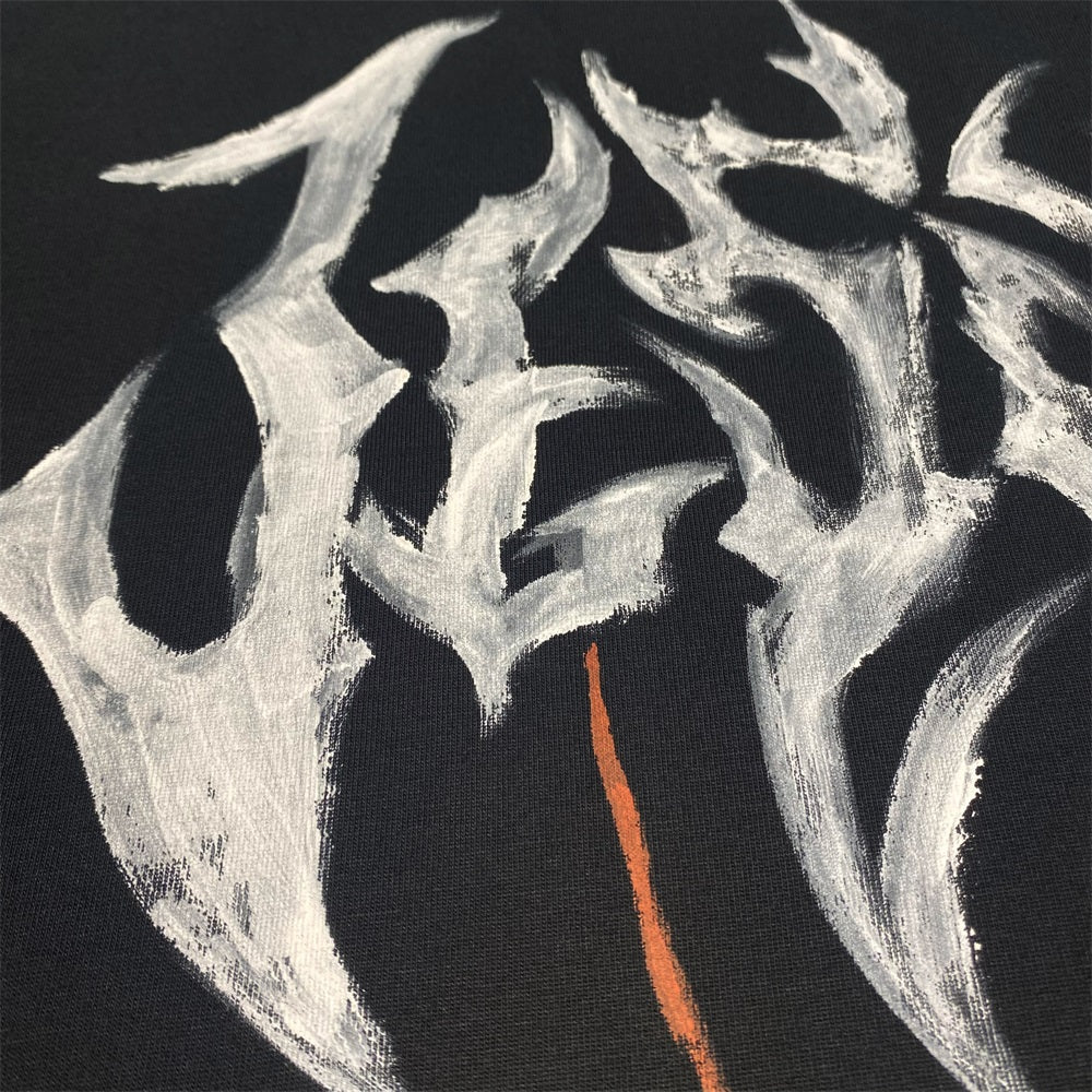 Hand-Painted Oversized Graphic T-Shirt for Streetwear