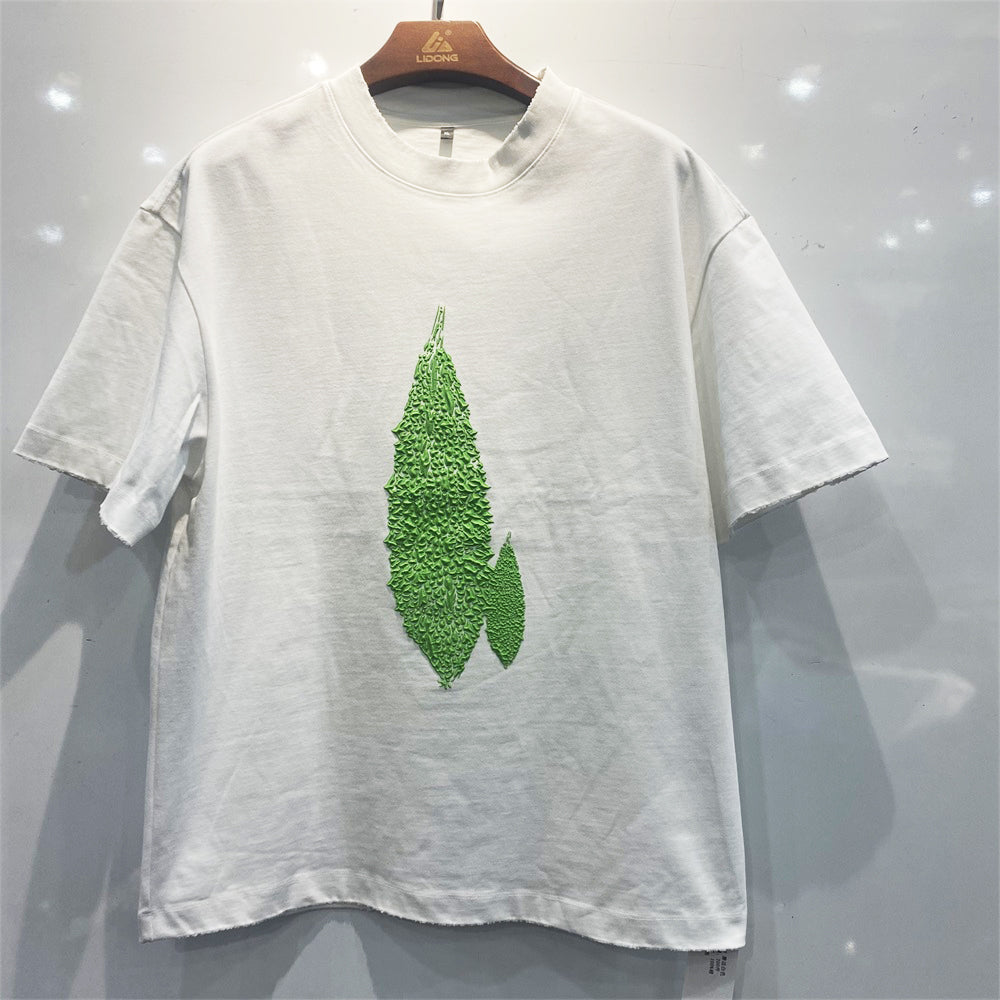 3D Foam Print Oversized Tee for Urban Wear