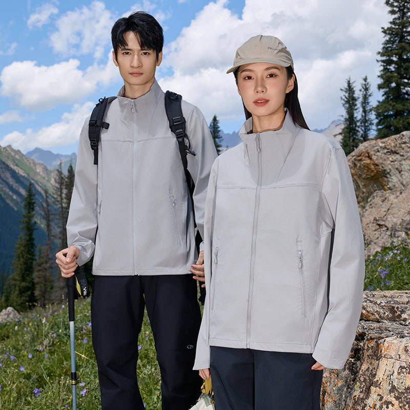 AeroEdge Comfort Fit Stand Collar Jacket – Gray