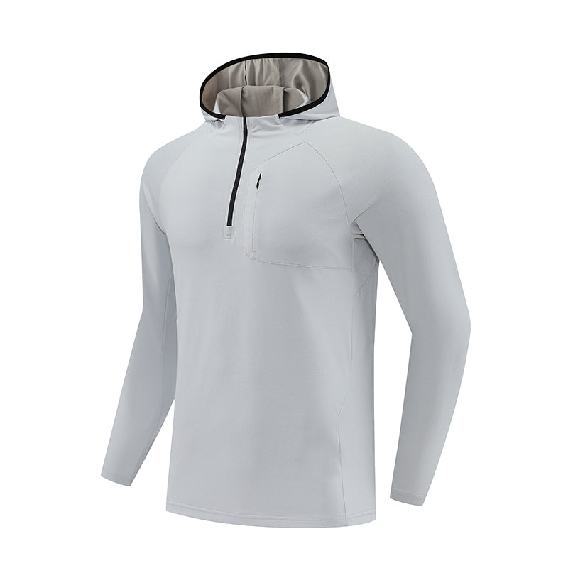 TerraMotion ActiveFit Half-Zip Shirt – Olive Green