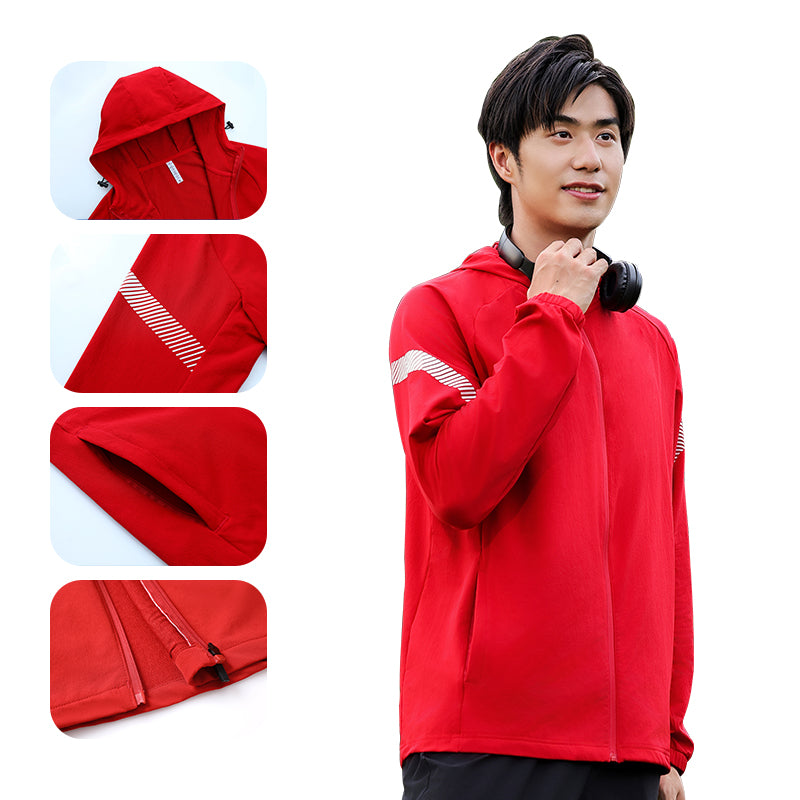 Training Suit SweatSet Reflective Running Jogger Outfit For Men