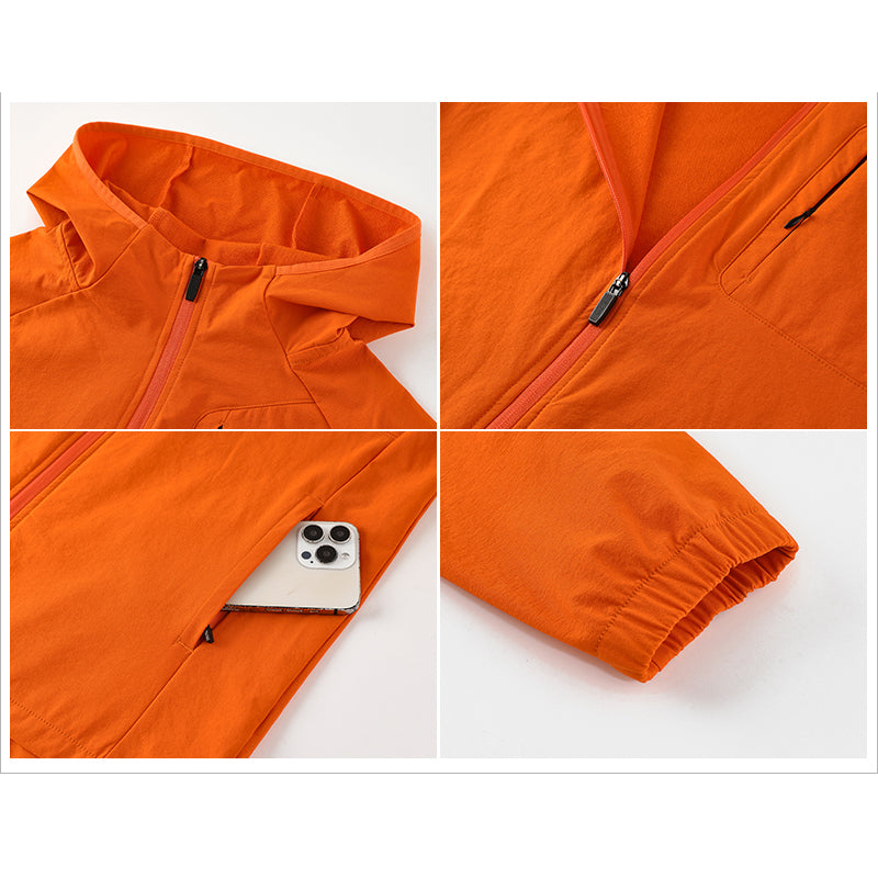 AeroPeak Windproof Hooded Jacket – Red