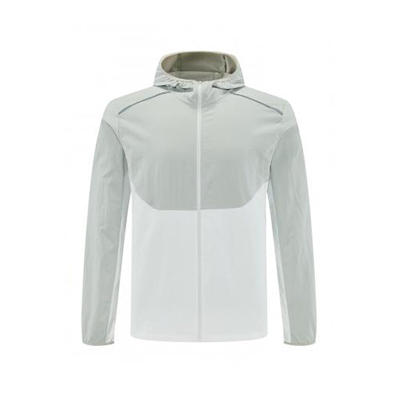 TrailShield Windproof Running Jacket – Light gray
