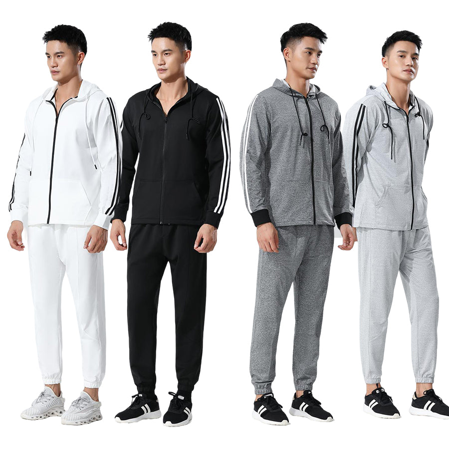 Athletic Tracksuit Set Stretch Sweatshirt Joggers Gym Fit