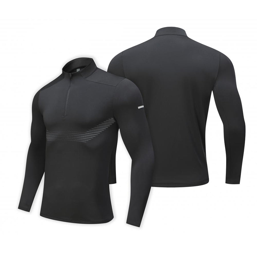 CoreAxis Athletic Stand Collar Tee – Gray