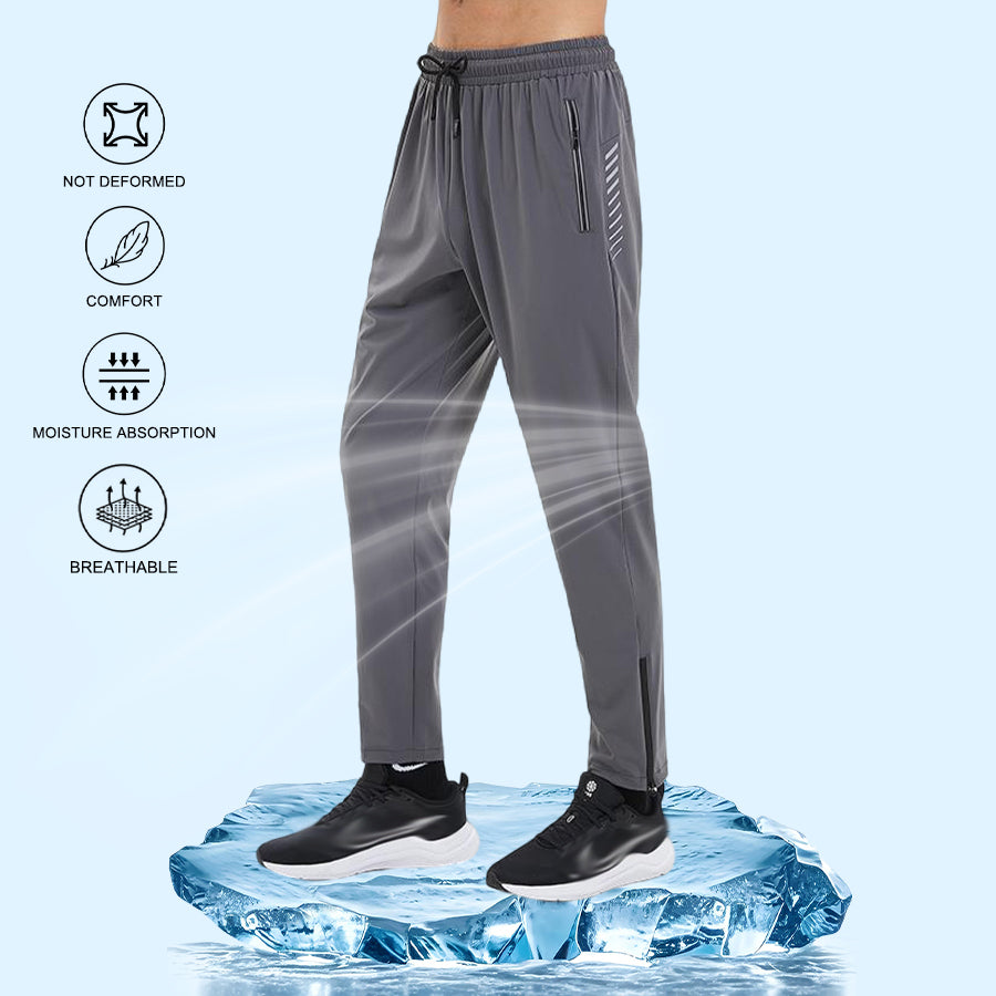 RunEase Quick-Dry Fitness Pant – Gray