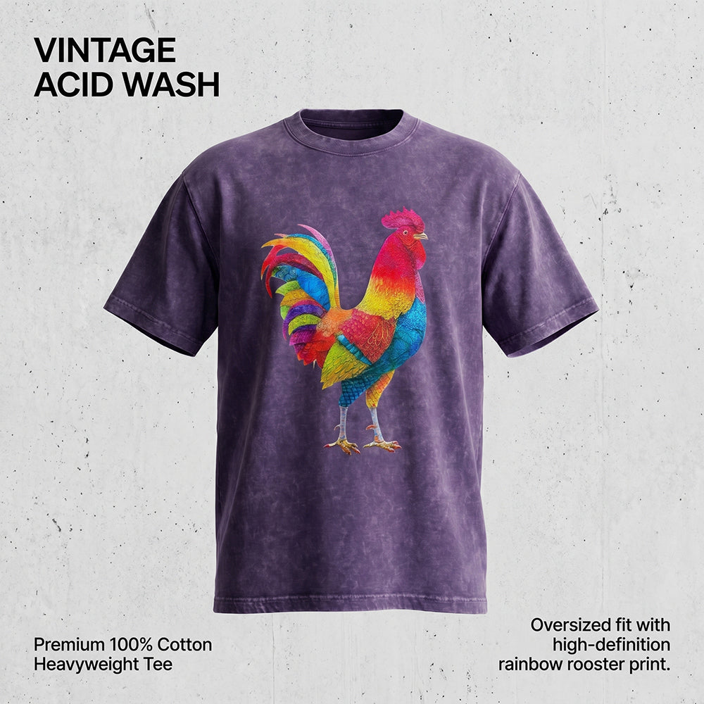 Silicone Print Graphic Tee for Urban Wear