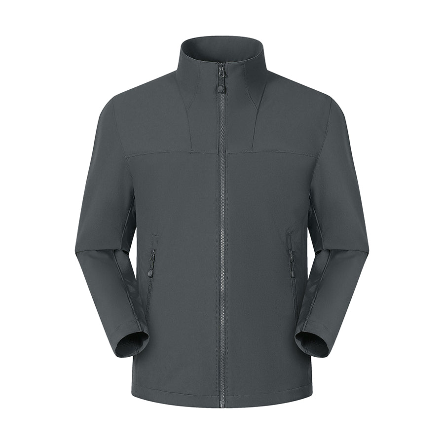 AeroEdge Comfort Fit Stand Collar Jacket – Gray