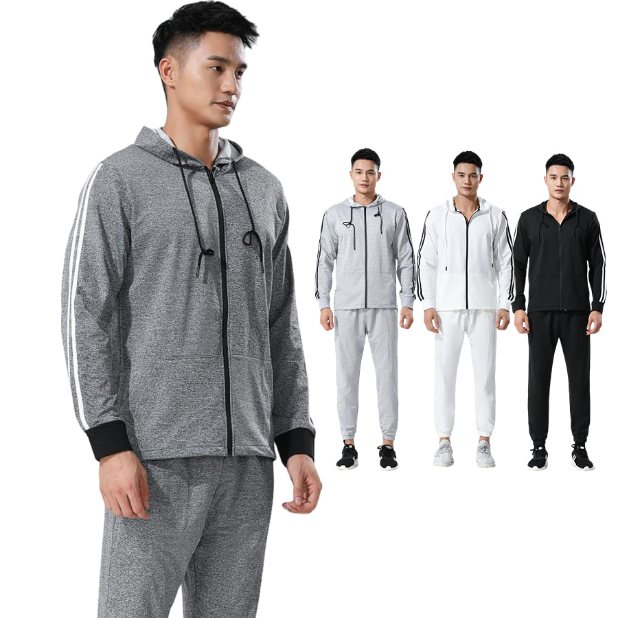 Athletic Tracksuit Set Stretch Sweatshirt Joggers Gym Fit