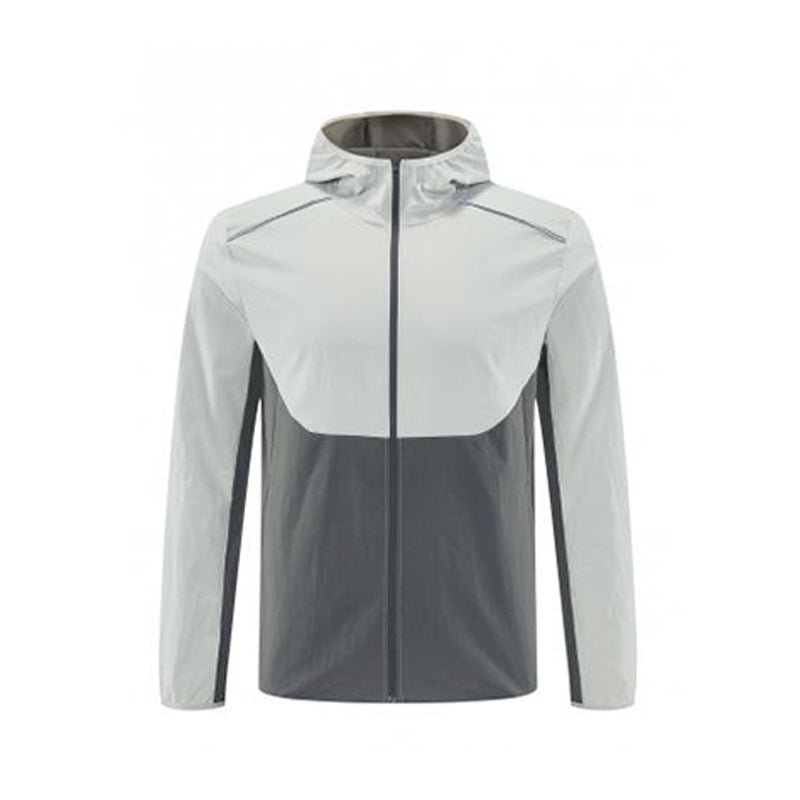 TrailShield Windproof Running Jacket – Light gray