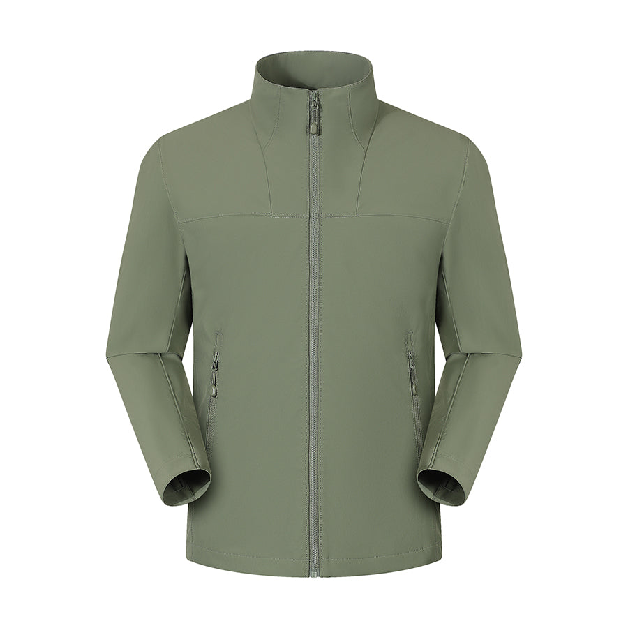 AeroEdge Comfort Fit Stand Collar Jacket – Gray