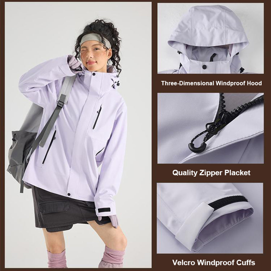TerraShield Waterproof Windproof Outdoor Jacket – Light Purple