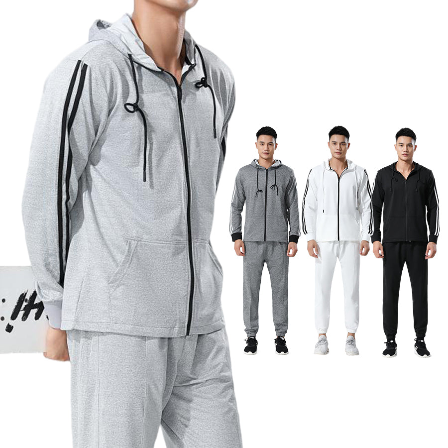 Athletic Tracksuit Set Stretch Sweatshirt Joggers Gym Fit