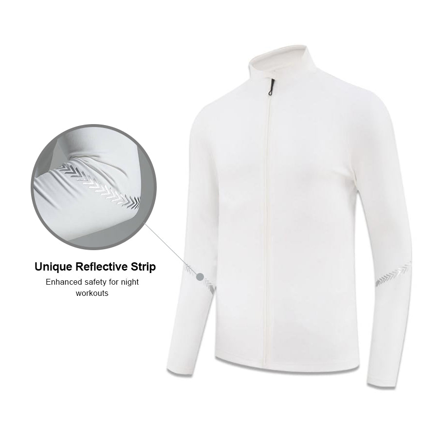 AeroForm Quick-Dry Running Jacket – White
