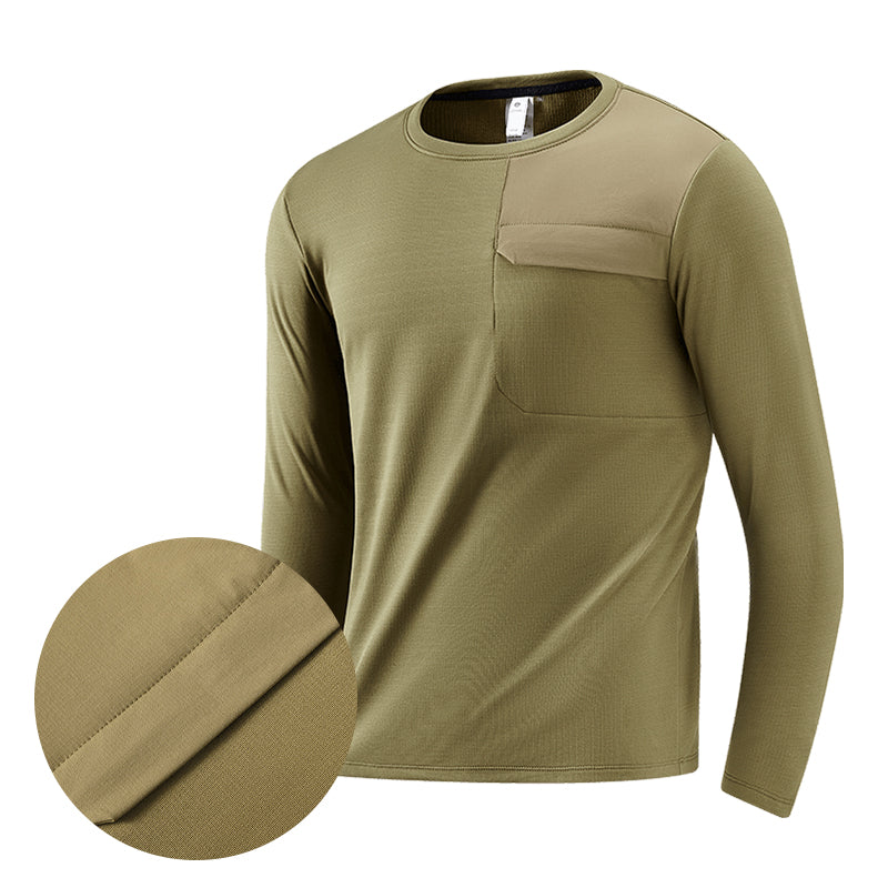 HeatWave StretchFit Crew Neck Sweatshirt – Army Green