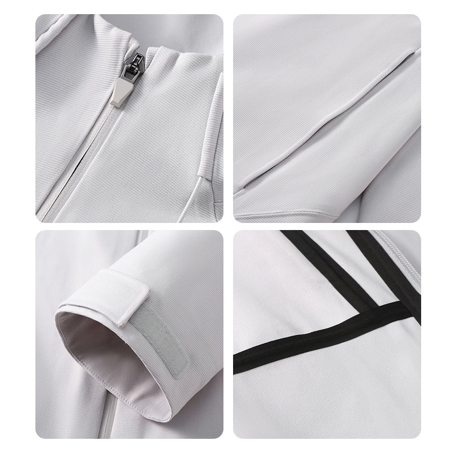 Hooded Run Jacket Active Pullover Stretch Fitness Gear