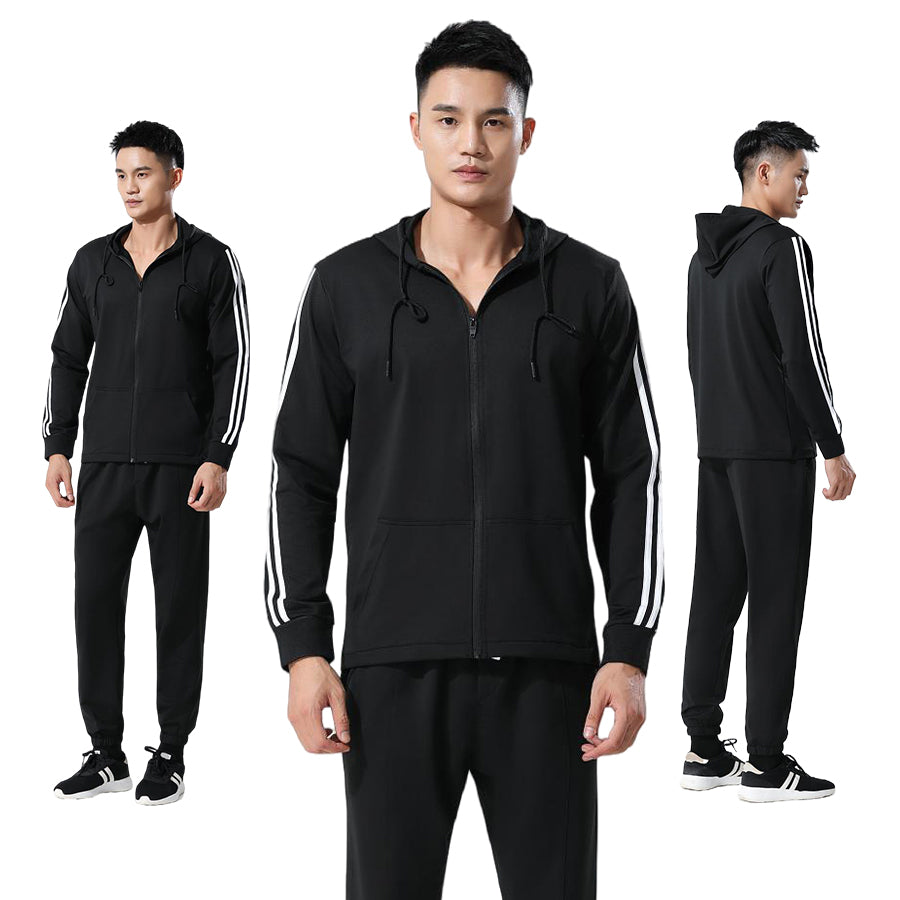 Athletic Tracksuit Set Stretch Sweatshirt Joggers Gym Fit
