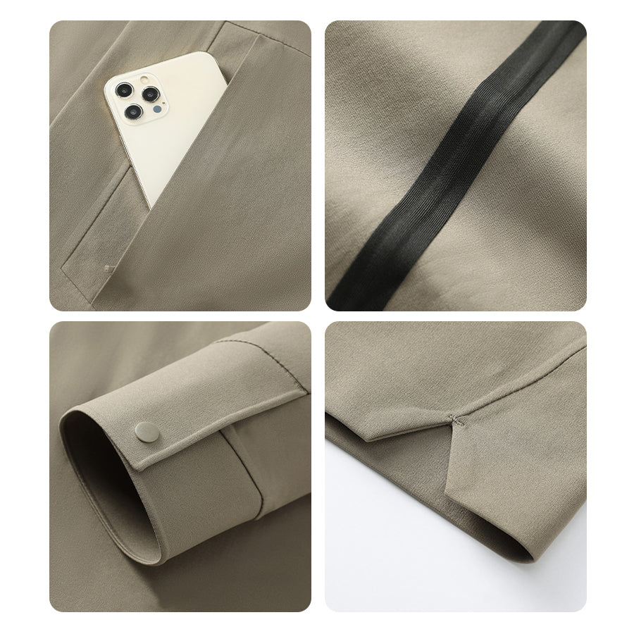 UrbanEase Breathable Polo Long Sleeve – Gray