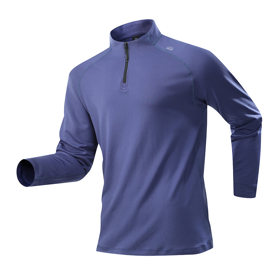 CoreEase Breathable Training Half Zip – Grayish Blue