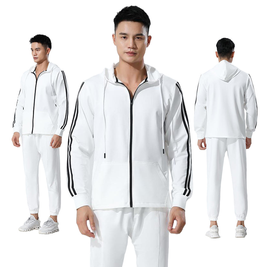 Athletic Tracksuit Set Stretch Sweatshirt Joggers Gym Fit