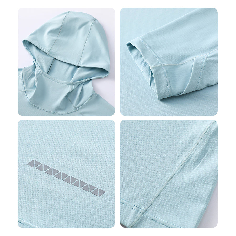 CoreBreeze Breathable Training Hoodie – Sky blue