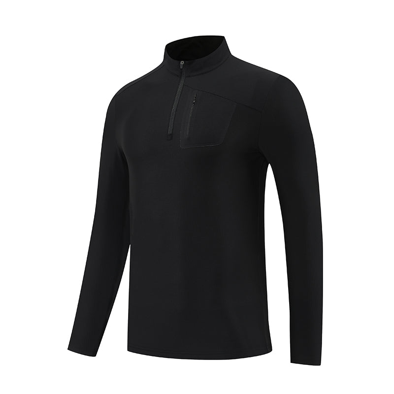 AeroFit Quick-Dry Half-Zip Training Top – Dark Blue