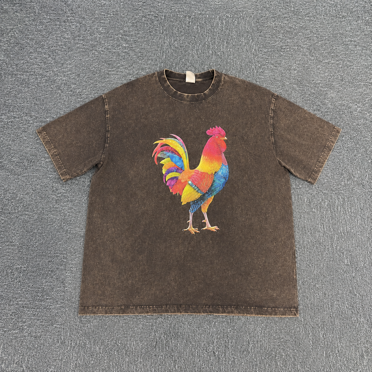 Silicone Print Graphic Tee for Urban Wear