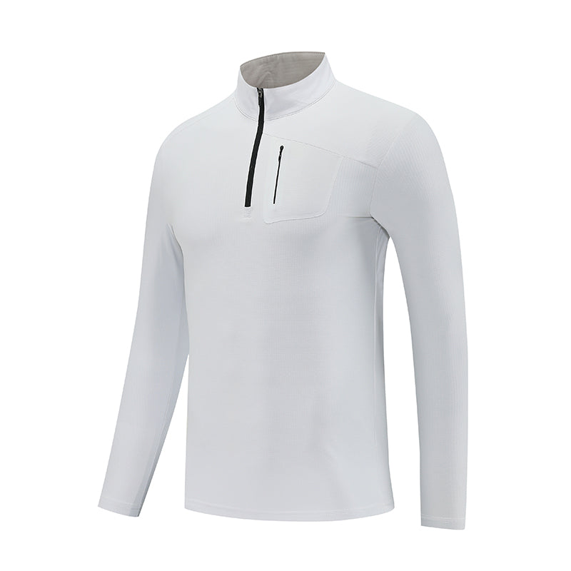 AeroFit Quick-Dry Half-Zip Training Top – Dark Blue